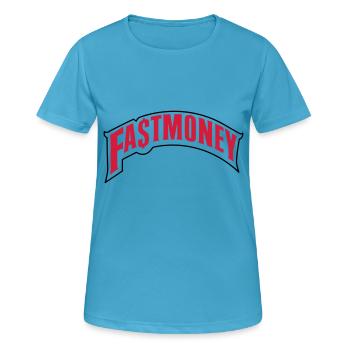 almost money - Women's Breathable T-Shirt - sapphire blue - Front - AI Model Female 172 dark (172cm)