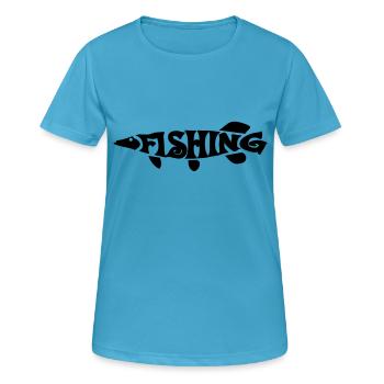 Angeln - Frauen T-Shirt atmungsaktiv - Saphirblau - Vorne - AI Model Female 172 dark (172cm)