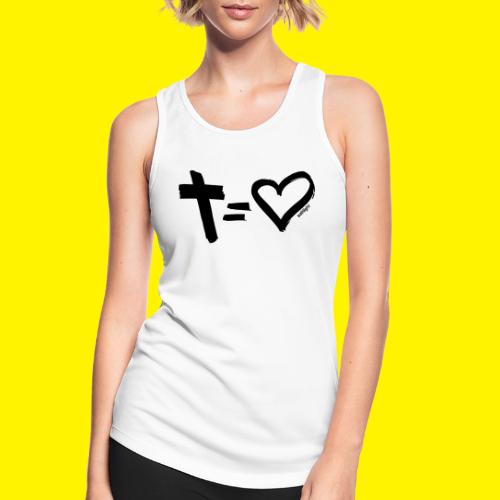 Cross = Heart BLACK - Women's Breathable Tank Top