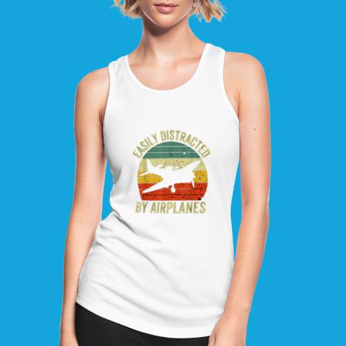 Easily Distracted by Airplanes - Frauen Tank Top atmungsaktiv