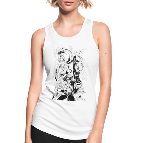 kof arte - Camiseta de tirantes transpirable mujer