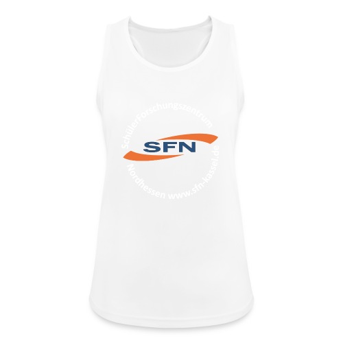 SFN Logo mit rundem Text in weiß - Frauen Tank Top atmungsaktiv