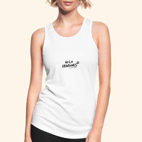 noloabandones negro - Camiseta de tirantes transpirable mujer