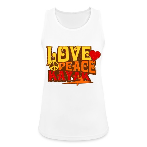 peace love kayak revised and final - Women's Breathable Tank Top