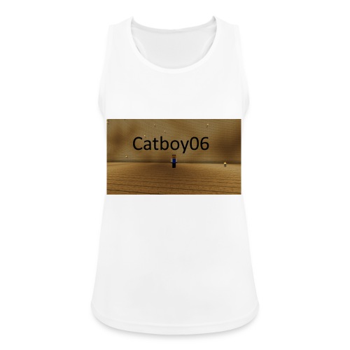 Catboy06 skin med skrift - Pustende singlet for kvinner