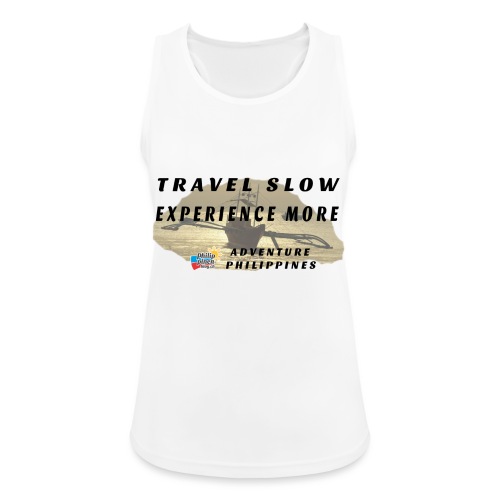 Travel slow Logo für helle Kleidung - Frauen Tank Top atmungsaktiv