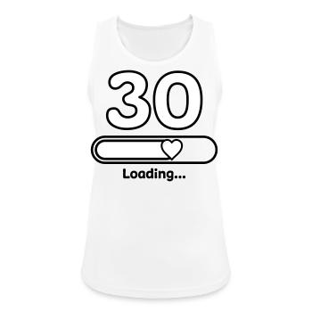 30 years anniversary - Women's Breathable Tank Top - white - Front - Zoe (177cm)