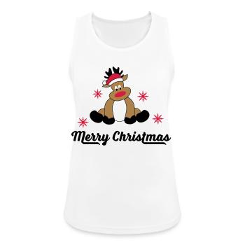 merry christmas - Women's Breathable Tank Top - white - Front - Zoe (177cm)