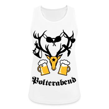 Hirsch Polterabend JGA Bier - Women's Breathable Tank Top - white - Front - Zoe (177cm)