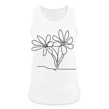 Blumen Abstrakter Geometrie Druckdesign - Frauen Tank Top atmungsaktiv - Weiß - Vorne - Zoe (177cm)