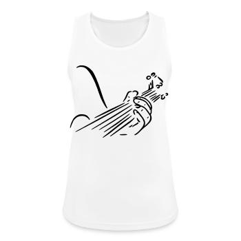 Guitariste guitariste guitariste musicien instrument de groupe # - Débardeur respirant Femme - blanc - Devant - Zoe (177cm)
