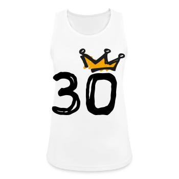 30th birthday Krone - Women's Breathable Tank Top - white - Front - Zoe (177cm)