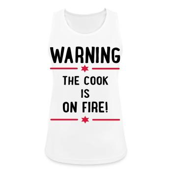 Dictons amusants pour les chefs - Débardeur respirant Femme - blanc - Devant - Zoe (177cm)