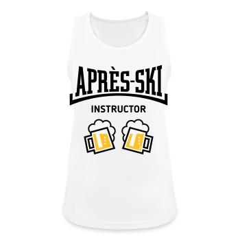 Après-Ski Instructor (Beer, Après-Ski Concave, POS3C) - Women's Breathable Tank Top - white - Front - Zoe (177cm)