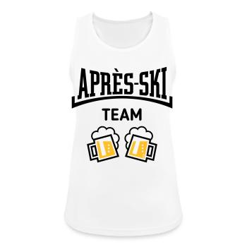 Après-Ski Team (Beer Après-Ski Concave / POS 3C) - Women's Breathable Tank Top - white - Front - Zoe (177cm)
