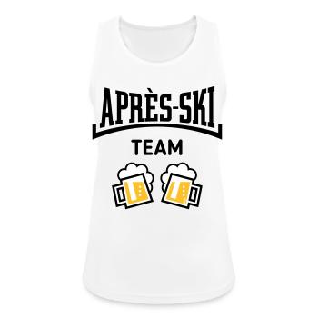 Après-Ski Team (Bier Apres Ski Konkav / POS 3C) - Frauen Tank Top atmungsaktiv - Weiß - Vorne - Zoe (177cm)