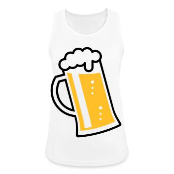 Maßkrug (beer / beer mug / beer glass / R /\/ 2C) - Women's Breathable Tank Top - white - Front - Zoe (177cm)