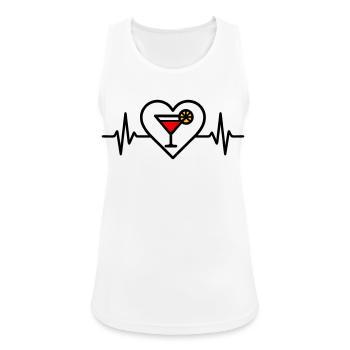 Cocktail Heart Aperitif Drink - Women's Breathable Tank Top - white - Front - Zoe (177cm)
