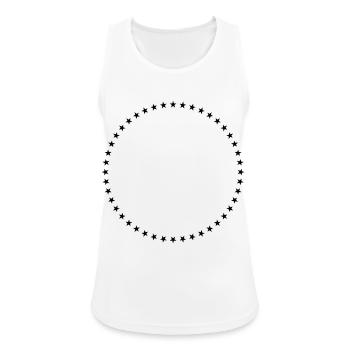 Étoile cercle géométrie - Débardeur respirant Femme - blanc - Devant - Zoe (177cm)