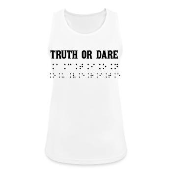 Dare to Tell the Truth Quote Design - Débardeur respirant Femme - blanc - Devant - Zoe (177cm)