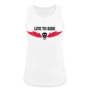 biker - Women's Breathable Tank Top - white - Front - Zoe (177cm)