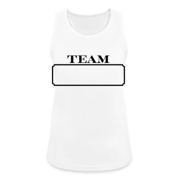 Team - Dein Text einfügen - Frauen Tank Top atmungsaktiv - Weiß - Vorne - Zoe (177cm)