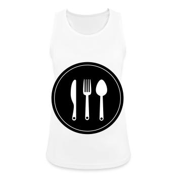 Fork cutlery - Women's Breathable Tank Top - white - Front - Zoe (177cm)