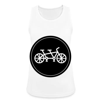 Bike tandem - Women's Breathable Tank Top - white - Front - Zoe (177cm)