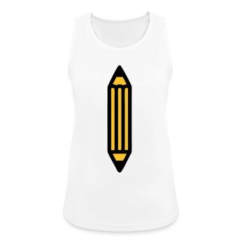 Pencil Writing Author Art - Women's Breathable Tank Top - white - Front - Zoe (177cm)