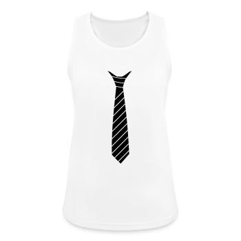 Cravate illusion - Débardeur respirant Femme - blanc - Devant - Zoe (177cm)