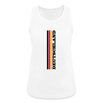Deutschland - Frauen Tank Top atmungsaktiv - Weiß - Vorne - Zoe (177cm)