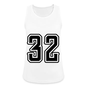 32 number symbol - Women's Breathable Tank Top - white - Front - Zoe (177cm)