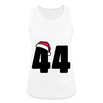 44 Zahl Weihnachten - Frauen Tank Top atmungsaktiv - Weiß - Vorne - Zoe (177cm)