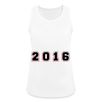 2016 Year Number - Women's Breathable Tank Top - white - Front - Zoe (177cm)