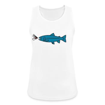 Fliegenfischen Forelle Biss Köder Vektor - Frauen Tank Top atmungsaktiv - Weiß - Vorne - Zoe (177cm)