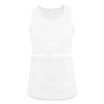 Just Married Wedding Heart - Women's Breathable Tank Top - white - Front - Zoe (177cm)
