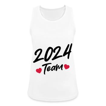Cœur d’équipe 2024 - Débardeur respirant Femme - blanc - Devant - Zoe (177cm)