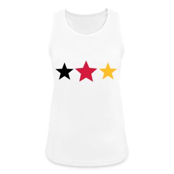 Deutschland - Frauen Tank Top atmungsaktiv - Weiß - Vorne - Zoe (177cm)
