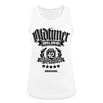 Oldtimer Baujahr 1942 - Frauen Tank Top atmungsaktiv - Weiß - Vorne - Zoe (177cm)