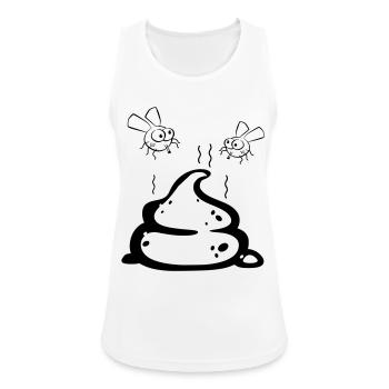 Scheisse mit Fliegenpaar - Frauen Tank Top atmungsaktiv - Weiß - Vorne - Zoe (177cm)