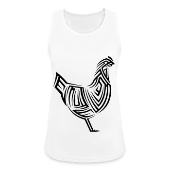 Huhn Tribal Tattoo - Frauen Tank Top atmungsaktiv - Weiß - Vorne - Zoe (177cm)