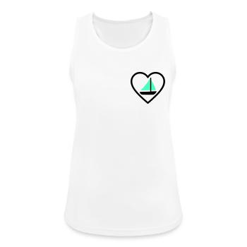 Cuore Vela – Passione Navigazione - Women's Breathable Tank Top - white - Front - Zoe (177cm)