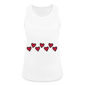 Hearts Love Symbol Mignon - Débardeur respirant Femme - blanc - Devant - Zoe (177cm)