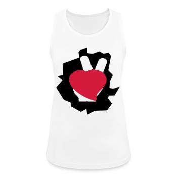liebe grüße an - Frauen Tank Top atmungsaktiv - Weiß - Vorne - Zoe (177cm)