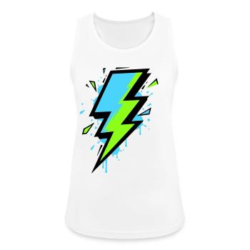 Ray of Modern Electricity - Women's Breathable Tank Top - white - Front - Zoe (177cm)