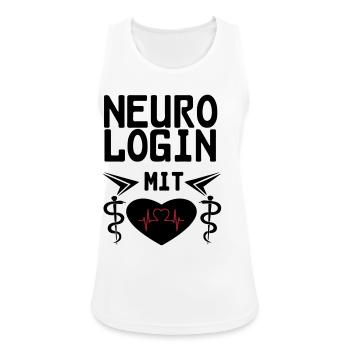 Neurologin mit Herz Geschenk - Frauen Tank Top atmungsaktiv - Weiß - Vorne - Zoe (177cm)