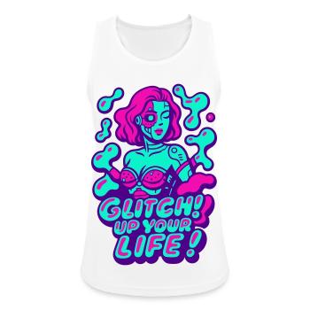 Glitch up your life! Cyborg Woman - Women's Breathable Tank Top - white - Front - Zoe (177cm)