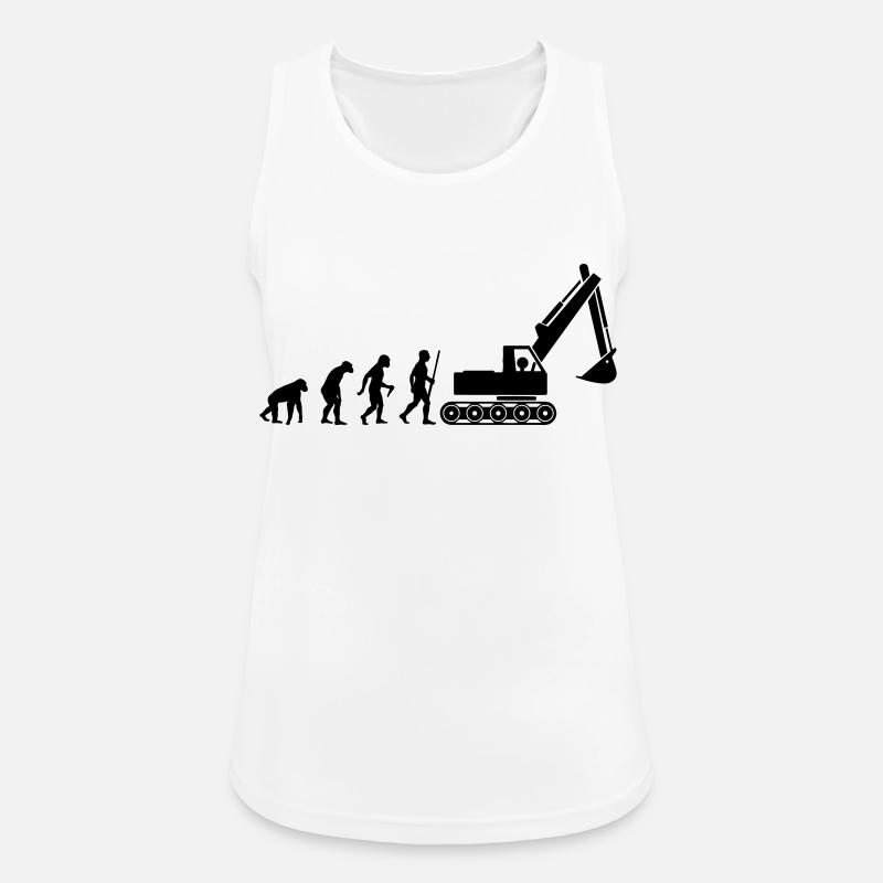 Bagger Evolution - Frauen Tank Top atmungsaktiv - Weiß