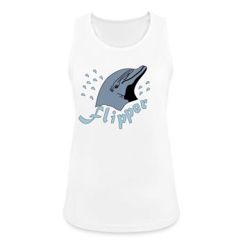 Flipper - Frauen Tank Top atmungsaktiv - Weiß - Vorne - Zoe (177cm)