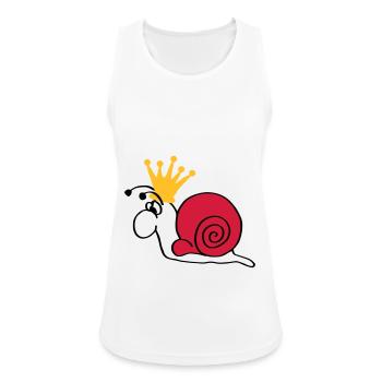 Schnecke Schneckenkönig mit Krone - Frauen Tank Top atmungsaktiv - Weiß - Vorne - Zoe (177cm)